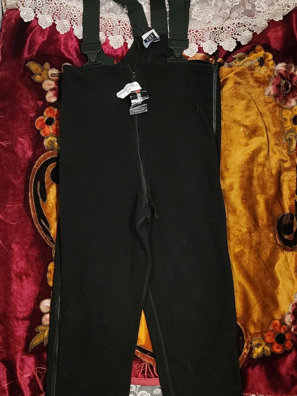 Peckham Polar TEC 200g fleece Bib Overalls with Front And Side Zipper